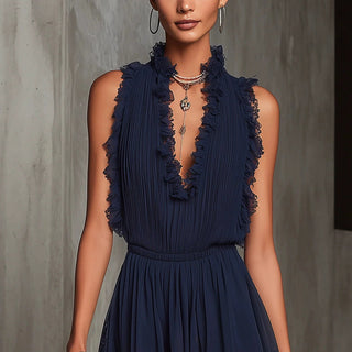 NOELLE | RUFFLE DETAIL MINI DRESS FOR WOMEN