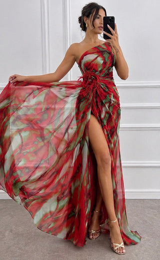 ILONA | VIBRANT DRAPED DRESS FOR WOMEN