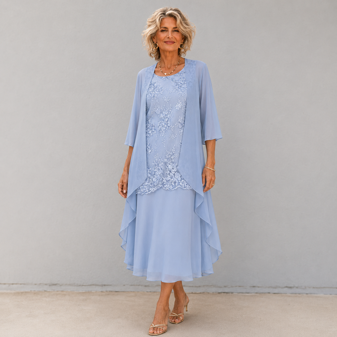 AURELIE | CHIFFON TWO-PIECE DRESS FOR WOMEN