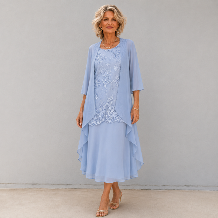 AURELIE | CHIFFON TWO-PIECE DRESS FOR WOMEN