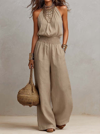 VALERIA | HALTER NECK WIDE-LEG SET FOR WOMEN