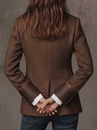 SAVILE | HERRINGBONE TWEED BLAZER FOR WOMEN