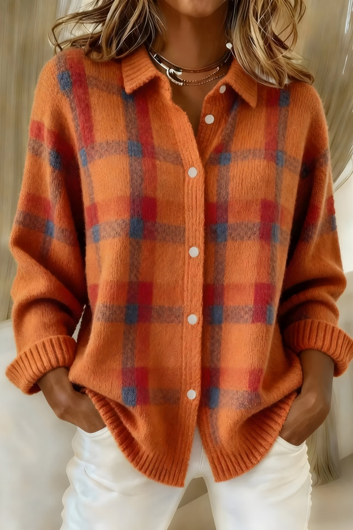 RAGNHILD | PLAID CARDIGAN FOR WOMEN