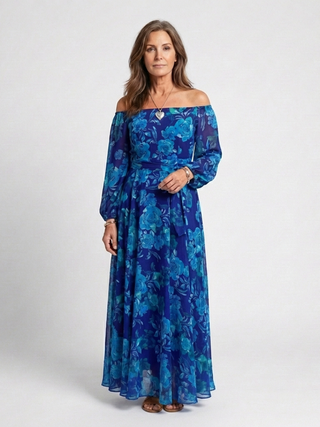 CECILE | OFF SHOULDER MAXI DRESS FOR WOMEN