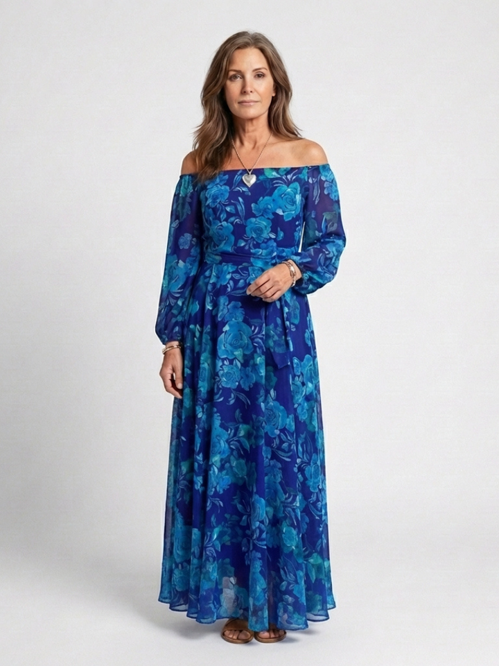 CECILE | OFF SHOULDER MAXI DRESS FOR WOMEN