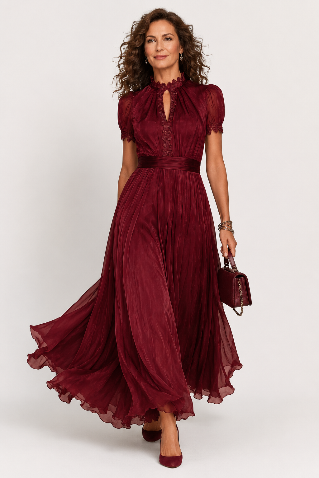 LESLEY | LACE DETAIL MAXI DRESS FOR WOMEN