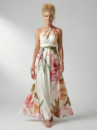 AMIEL | LIGHT FLORAL MAXI DRESS FOR WOMEN