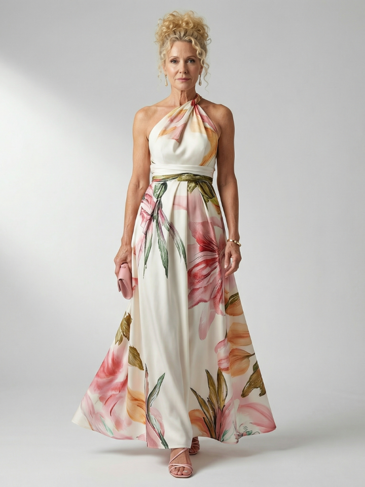 AMIEL | LIGHT FLORAL MAXI DRESS FOR WOMEN