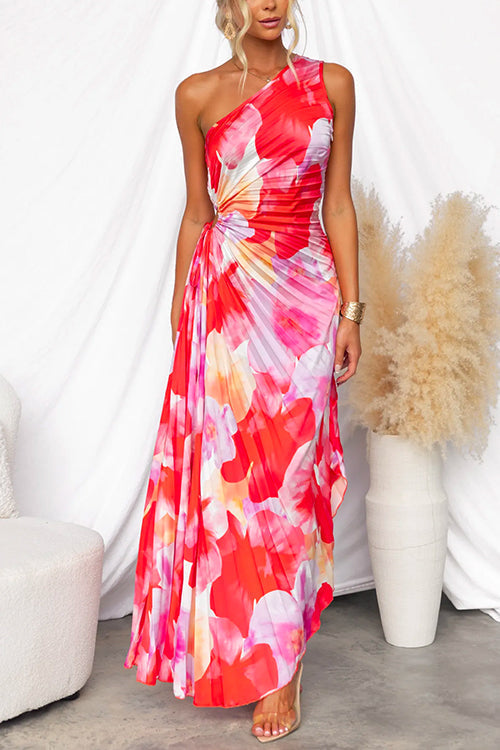 LENA | PLEATED ONE-SHOULDER DRESS FOR WOMEN