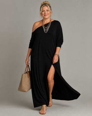 ASTERELLE | ONE SHOULDER MIDI DRESS FOR WOMEN
