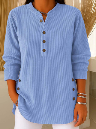 INGRID | BUTTON HENLEY TUNIC FOR WOMEN