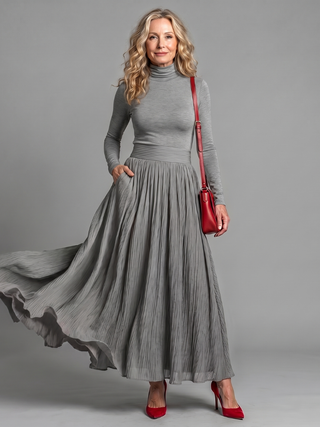 LANA | LONG SLEEVE MIDI DRESS FOR WOMEN