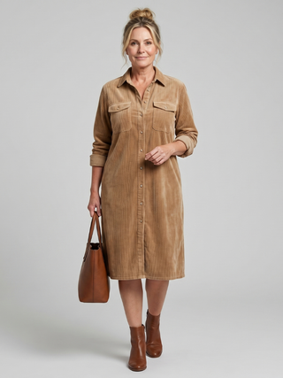 PEMA | LONG SLEEVE MIDI DRESS FOR WOMEN