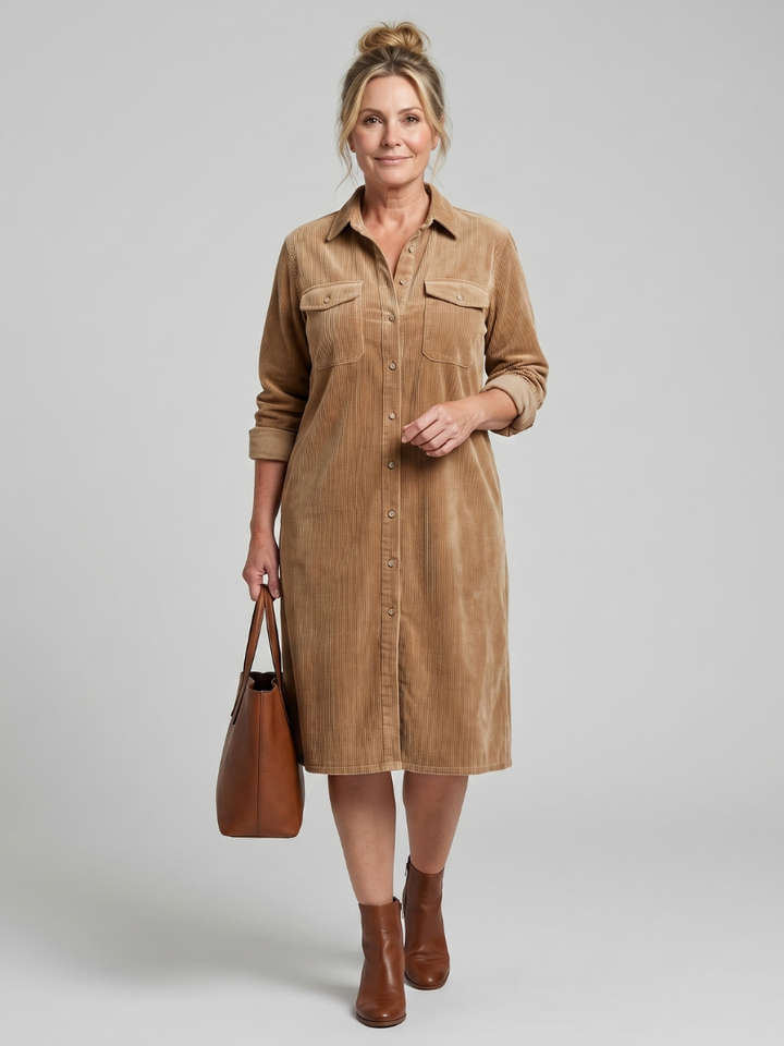 PEMA | LONG SLEEVE MIDI DRESS FOR WOMEN
