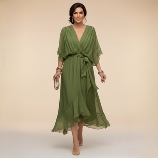 MONICA | V-NECK DRESS FOR WOMEN