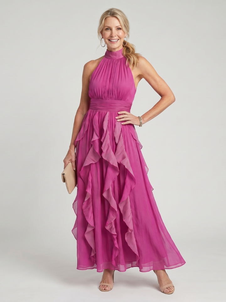 OREA | HIGH NECK MAXI DRESS FOR WOMEN