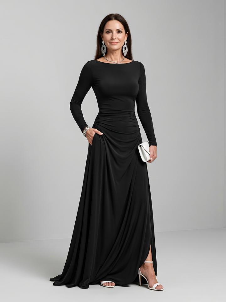 GYRAM | LONG SLEEVE NECK DRESS FOR WOMEN