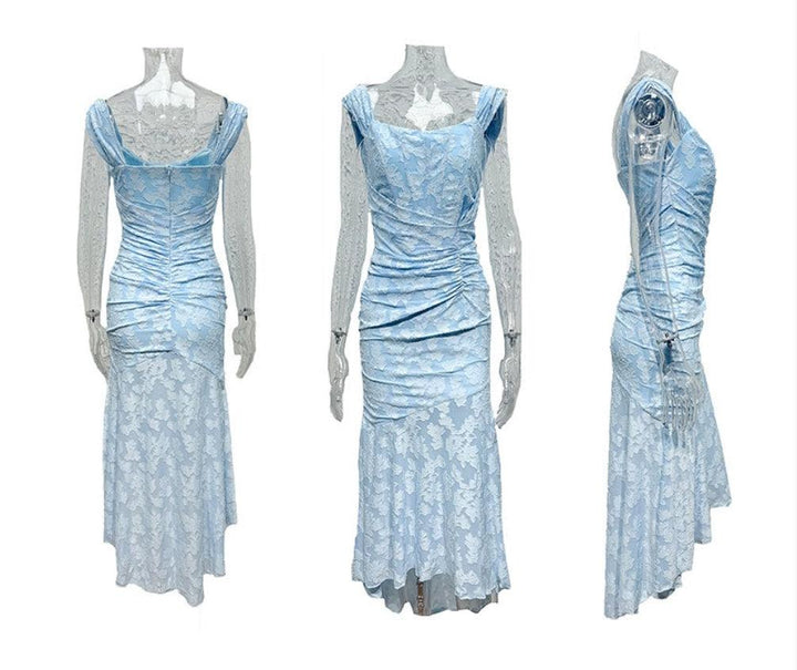 LINNEA | LACE FISHTAIL MIDI DRESS FOR WOMEN