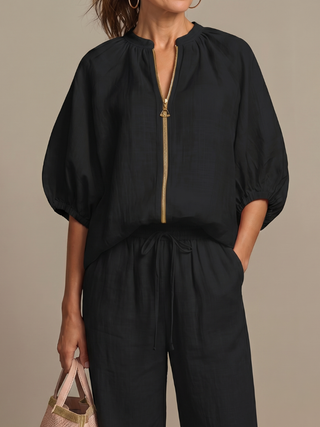 NATALIA | BLOUSON WIDE LEG SET FOR WOMEN