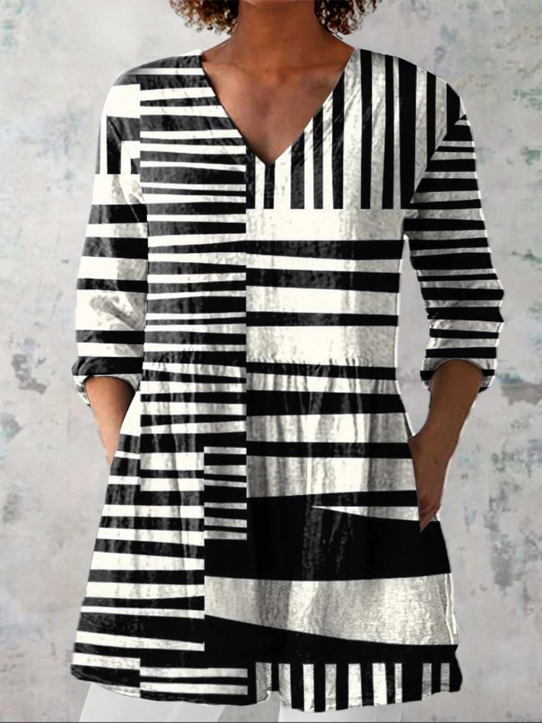 SOPHIE | LONG V-NECK BLOUSE FOR WOMEN