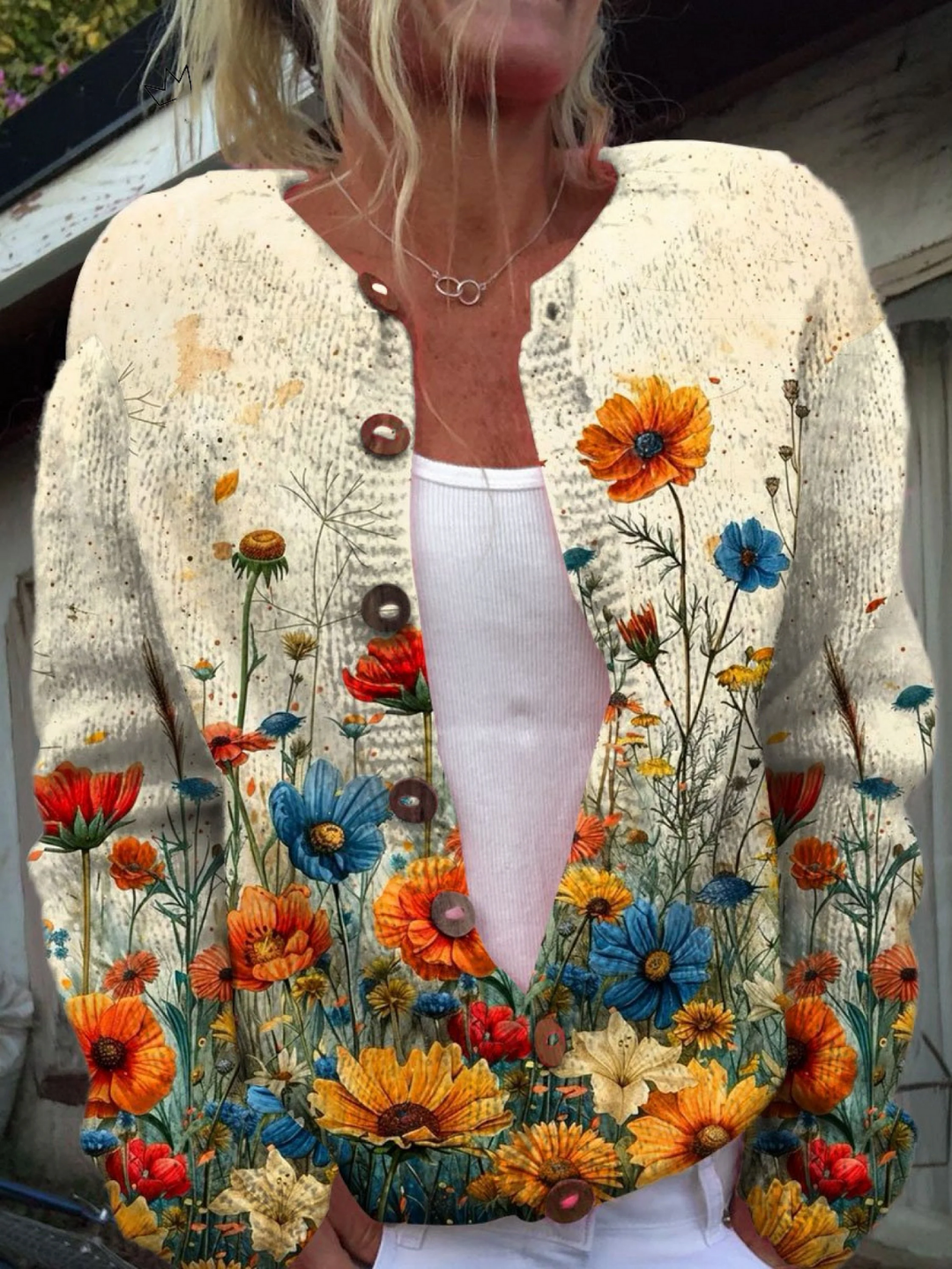 TOVE | VINTAGE FLORAL PRINT SWEATER FOR WOMEN