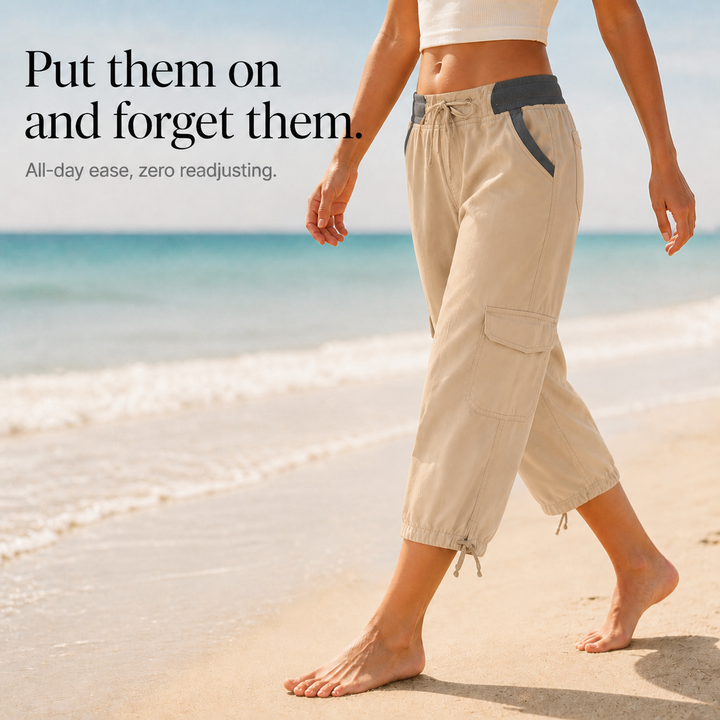 EASELINE | HIGH WAISTED ELASTIC PANTS FOR WOMEN