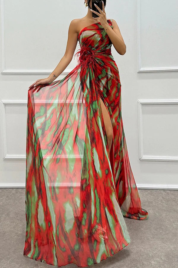 ILONA | VIBRANT DRAPED DRESS FOR WOMEN