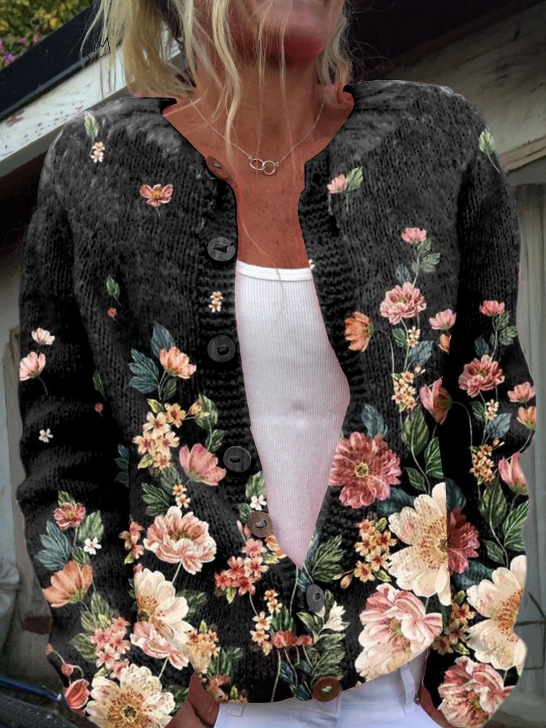 ELOWEN | VINTAGE FLORAL CARDIGAN FOR WOMEN