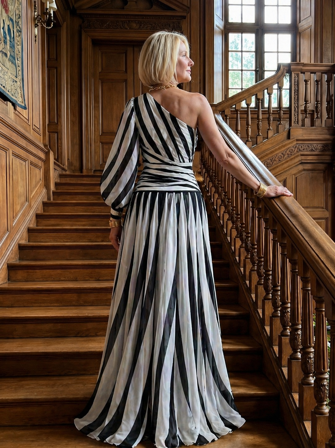 VIOLET | GRACE STRIPED MAXI DRESS FOR WOMEN