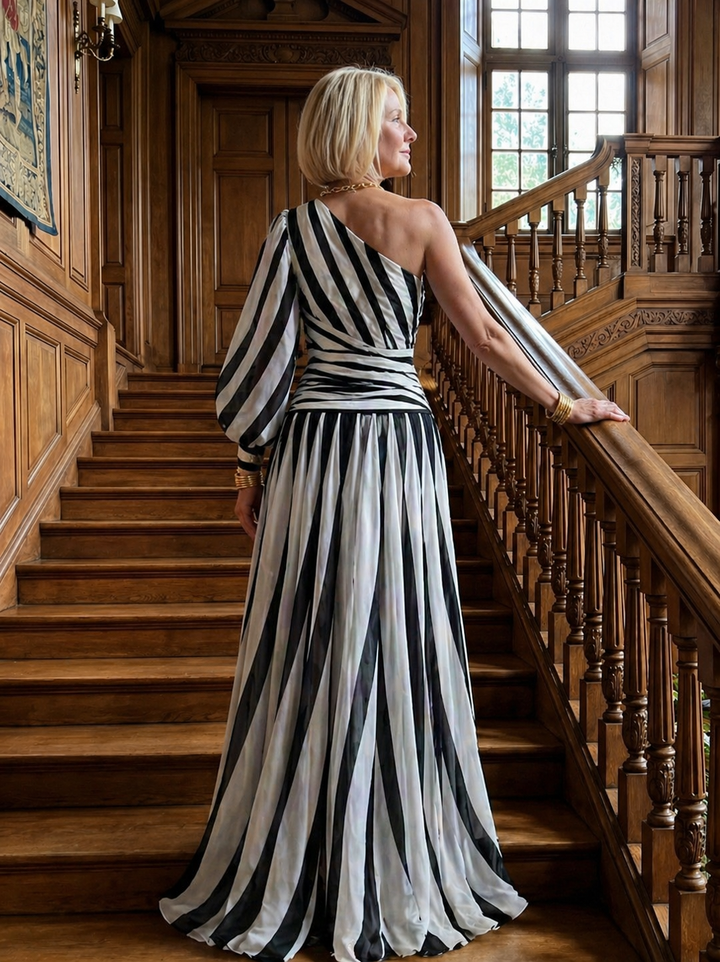 VIOLET | GRACE STRIPED MAXI DRESS FOR WOMEN