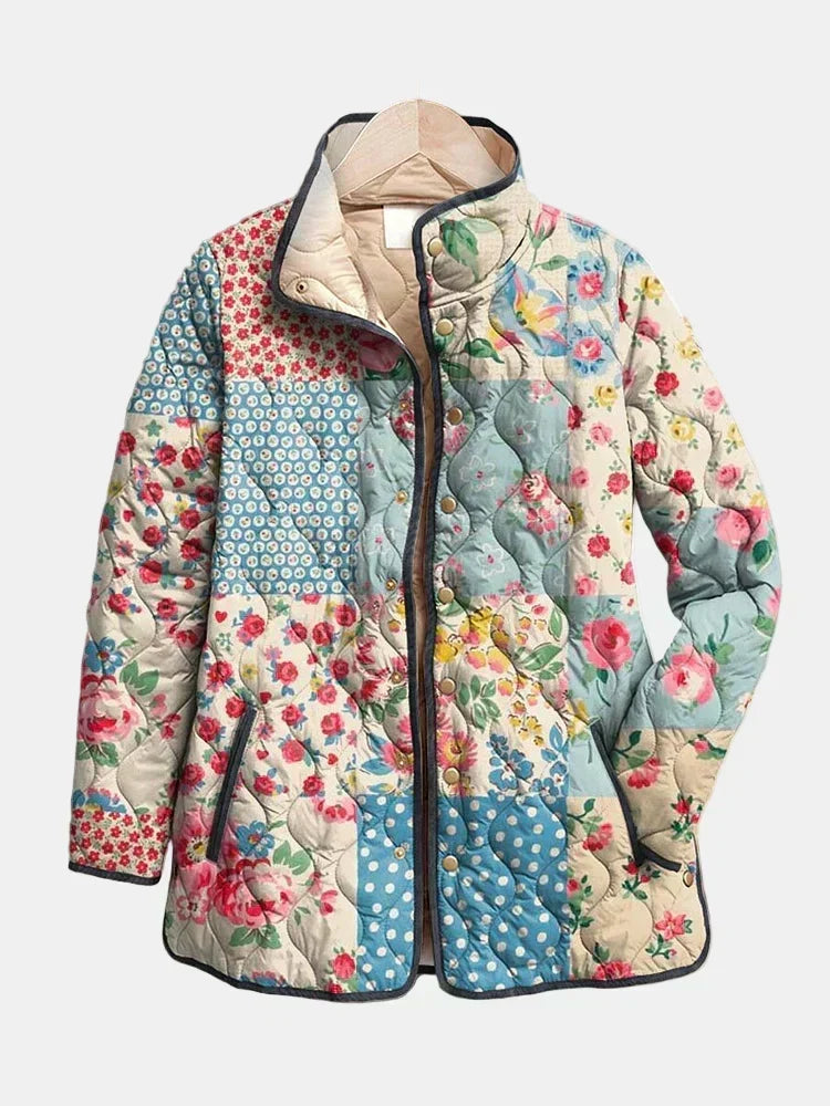 LIORA | CHARMING FLORAL QUILTED JACKET FOR WOMEN