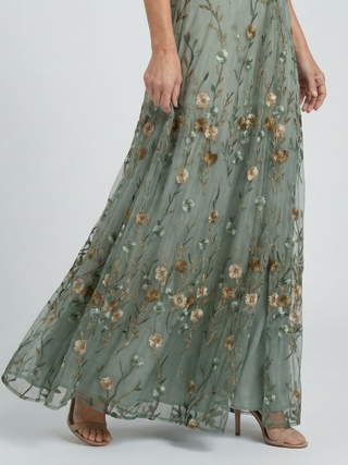 SELORA | HALTER BLOOM MAXI DRESS FOR WOMEN