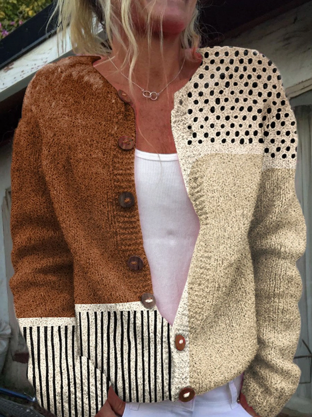 BRYONY | VINTAGE PRINT CARDIGAN SWEATER FOR WOMEN