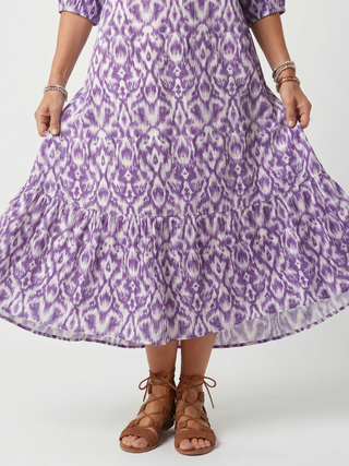 PENELOPE | PRINTED TASSEL MIDI DRESS FOR WOMEN
