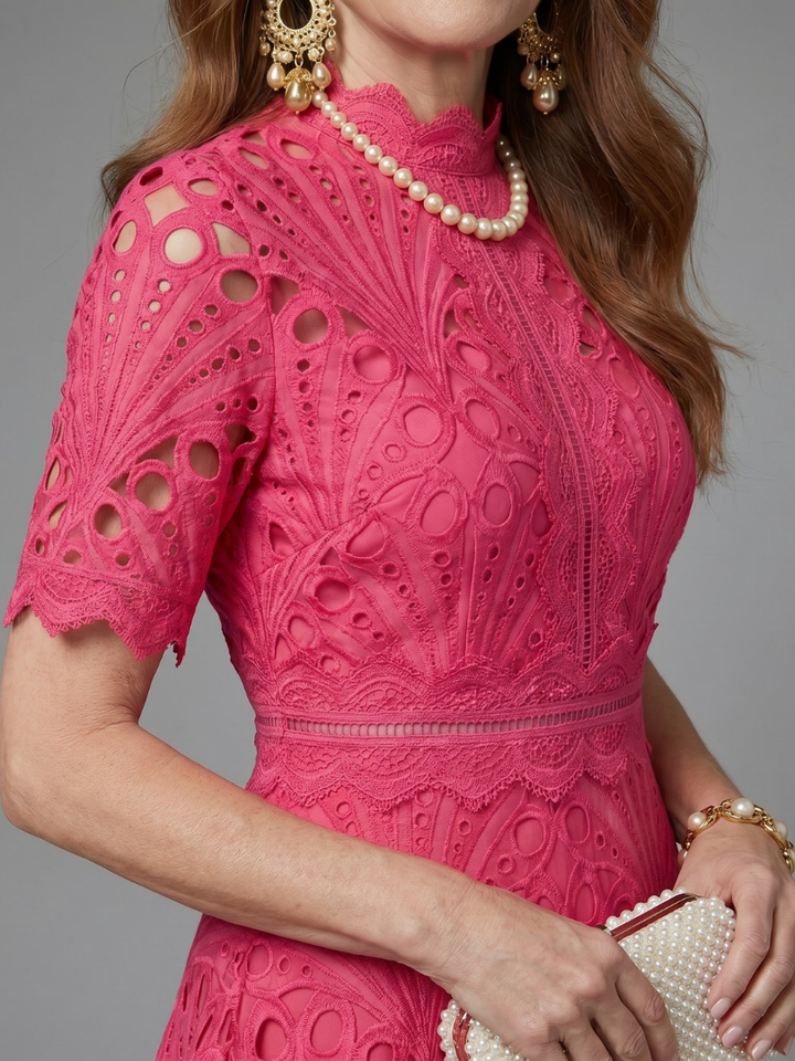 JUNO | SHORT SLEEVE MIDI DRESS FOR WOMEN