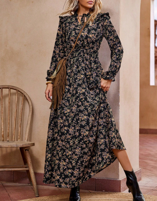 PERNILLE | ROMANTIC LONG-SLEEVE MAXI DRESS FOR WOMEN