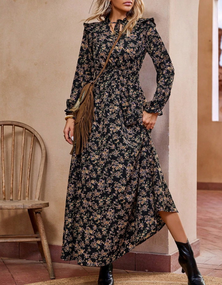 PERNILLE | ROMANTIC LONG-SLEEVE MAXI DRESS FOR WOMEN