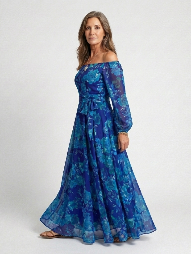 CECILE | OFF SHOULDER MAXI DRESS FOR WOMEN