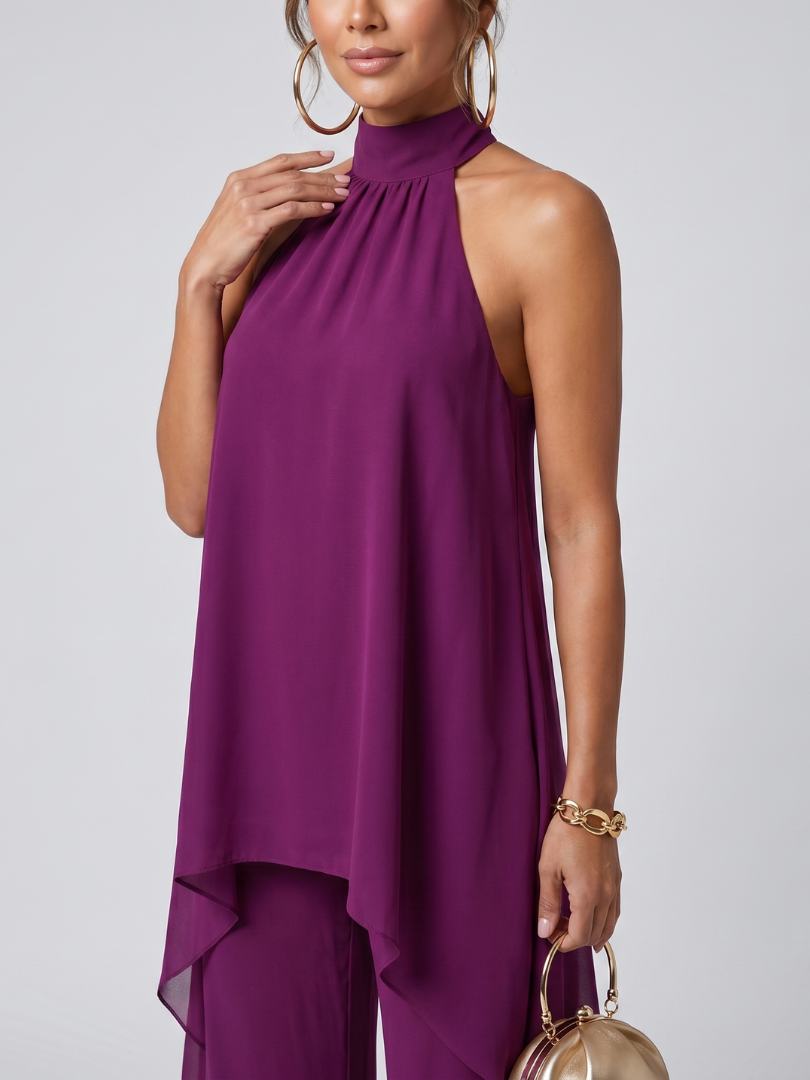 ZAREEN | ASYMMETRIC TUNIC TOP PANTS FOR WOMEN