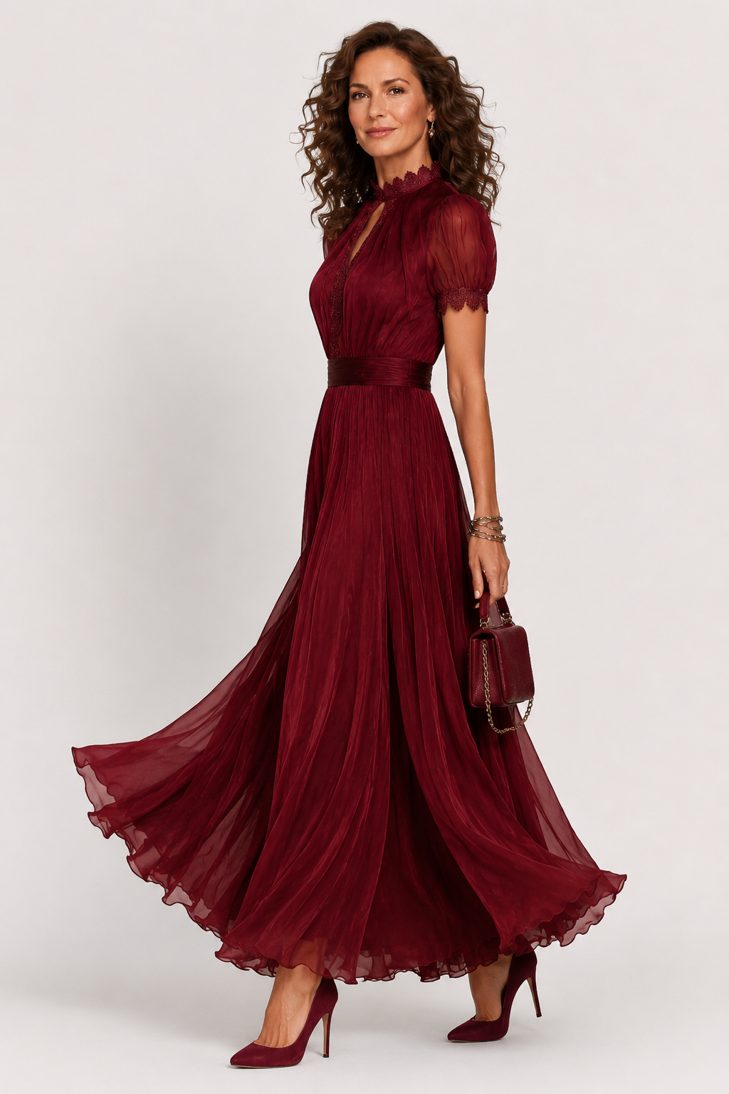 LESLEY | LACE DETAIL MAXI DRESS FOR WOMEN