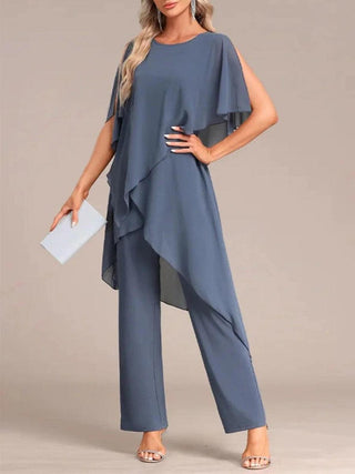 SKYE | ROUND NECK TWO-PIECE SET FOR WOMEN