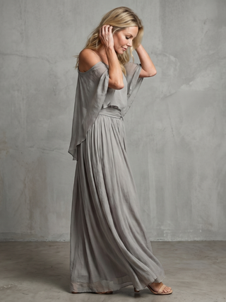 MARISOL | LAYERED DRAPE COLD TOP FOR WOMEN
