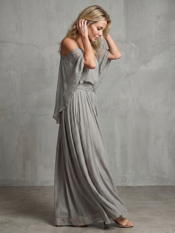 MARISOL | LAYERED DRAPE COLD TOP FOR WOMEN
