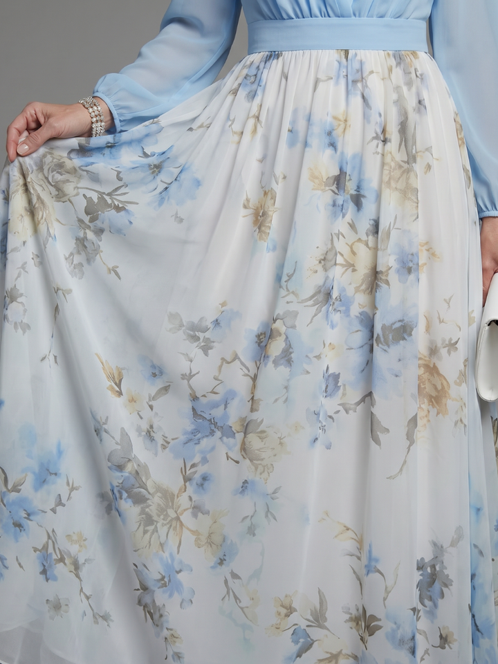 AUGUSTA | NECK SHEER MAXI DRESS FOR WOMEN