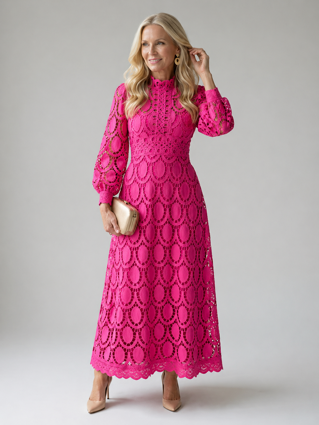 CARLOTTA | LACE MIDI DRESS FOR WOMEN