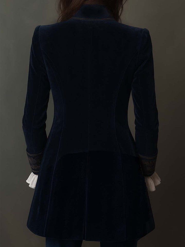 VERONIQUE | LONG EMBROIDERED VINTAGE JACKET FOR WOMEN