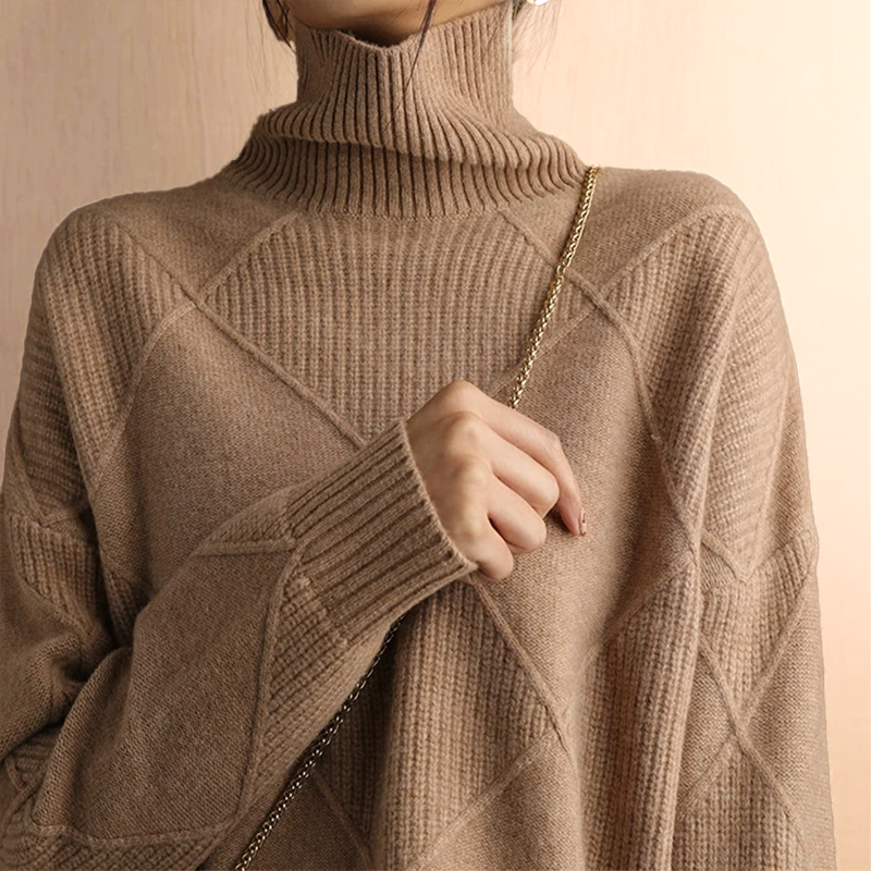 AMELIE | CHUNKY KNIT TURTLENECK SWEATER FOR WOMEN