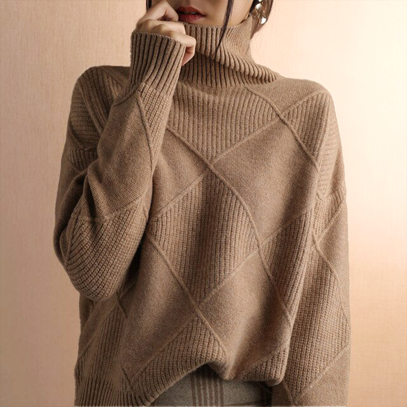 AMELIE | CHUNKY KNIT TURTLENECK SWEATER FOR WOMEN