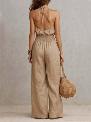 VALERIA | HALTER NECK WIDE-LEG SET FOR WOMEN