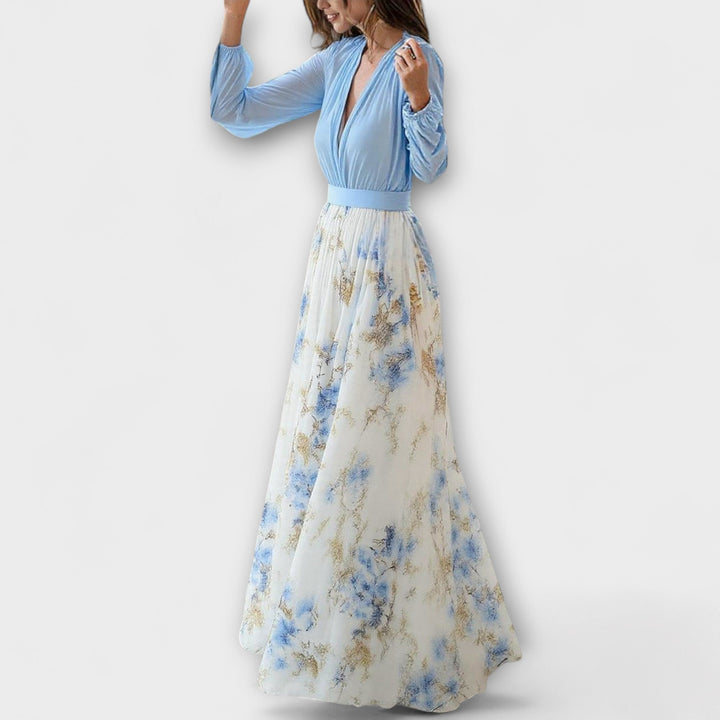 SANNE | FLORAL CHIFFON MAXI DRESS FOR WOMEN